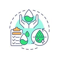 Clean water and sanitation multi color concept icon. Regulatory compliance, checklist. Round shape line illustration. Abstract idea. Graphic design. Easy to use in infographic, presentation vector