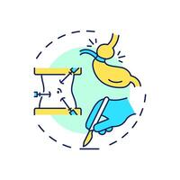 Bariatric surgery multi color concept icon. Medical operation, anatomy. Obesity management. Round shape line illustration. Abstract idea. Graphic design. Easy to use in infographic, presentation vector