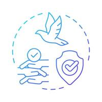 Fair social order blue gradient concept icon. Social justice, equality. Law regulation. Round shape line illustration. Abstract idea. Graphic design. Easy to use in infographic, presentation vector
