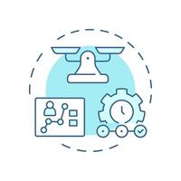 Balanced scorecard multi color concept icon. Analyzing organization productivity. Performance management tool. Round shape line illustration. Abstract idea. Graphic design. Easy to use in presentation vector