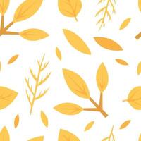 Autumn Leaves Seamless Pattern, Design Element Can Be Used for Print, Wallpaper, Packaging, Background Illustration vector