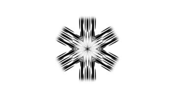 Abstract Animated Snowflake with Flowing Geometric Movements video