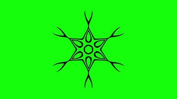 Dynamic geometric star animation with interconnected shapes video