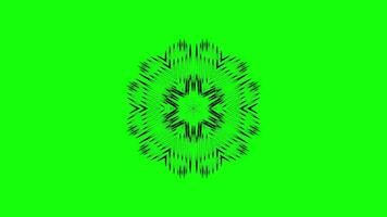 Flowing Geometric Mandala Animation with Zigzag Effects video