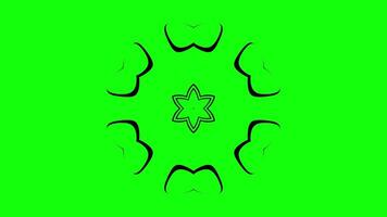 Symmetrical Star Design with Flowing Patterns video