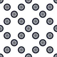 Tire and wheel seamless pattern - Car rim minimal background vector