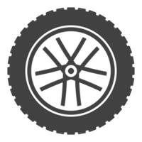 Auto tire icon. Car wheel with disc symbol vector