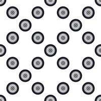 Rim and tire seamless pattern - Car wheel background vector
