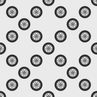 Auto tire seamless pattern. Car wheel with disc background vector
