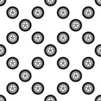 Auto disc seamless pattern - Car wheel and tire background vector