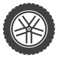 Tire with rim icon - Auto wheel sign vector