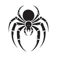 Intricate Spider Silhouette Illustration art vector