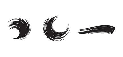 Abstract Brush Stroke Silhouette Graphic Design vector