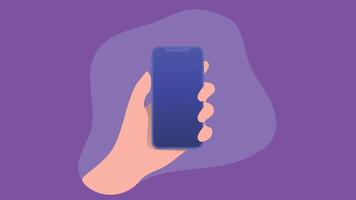 a hand holding a mobile device displaying a map on its screen vector
