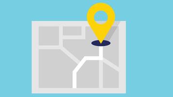 An illustration of a geolocation mark placed on a map, typically represented by a pin icon or a location marker vector