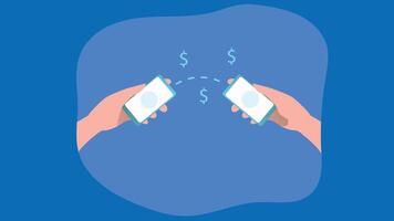 online money transfer, featuring elements such as a digital wallet vector