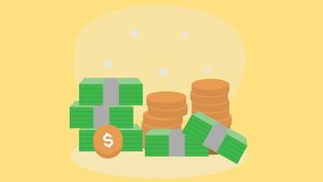 stack of money coins with a prominent dollar sign on them, symbolizing wealth, finance vector