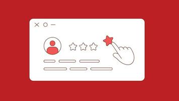 illustration of a rating system with stars, typically showing 5 stars arranged horizontally, each representing a level of feedback or satisfaction vector