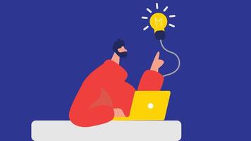 idea generation, featuring a glowing light bulb symbolizing creativity and innovation vector