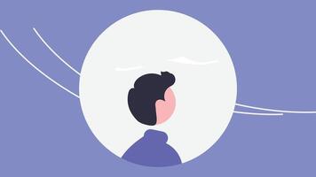 a boy looking up at the sky, his face filled with wonder and curiosity vector