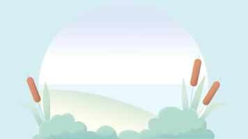 A serene nature lake background features calm waters, lush greenery, and a peaceful atmosphere vector