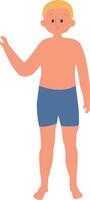 Man Summer Beach in Flat Design vector