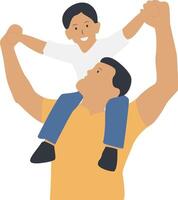 Father Day Character in Flat Design vector