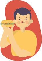Character of Hamburger Day vector