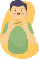 Character of Hamburger Day. vector
