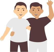 Friendship Character in Flat Design vector