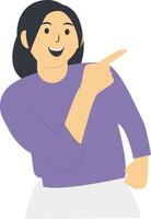 Excited Person Character in Cartoon Design Concept. vector
