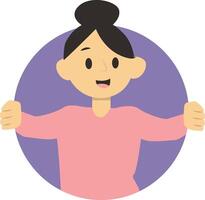 Peeping Person Character on White Background vector