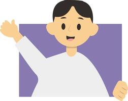 Peeping Person Character with Cartoon Desgin Style vector