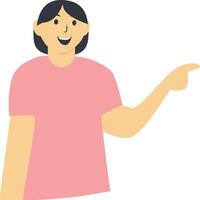 Excited Person Character with Cartoon Design. vector