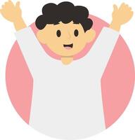 Peeping Person Character in Cartoon Desgin Style vector
