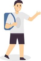 Traveler Character in Flat Design vector
