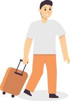 Traveler Character in Flat Design. vector
