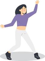 Street Dancer Character with Flat Design vector
