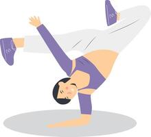 Street Dancer Character in Flat Design. vector