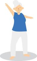 Activities Old People Character in Flat Design vector