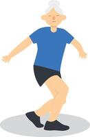 Activities Old People Character with Flat Design vector