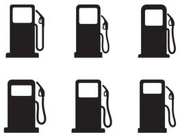 Gas pump silhouette white background vector