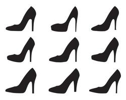 High Heel silhouette white background vector