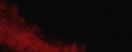 A red flame on a black background vector