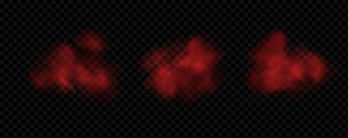 Three red flames on a black background vector