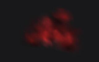 A red cloud on a black background vector