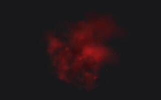 A red cloud on a black background vector