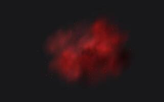 A red cloud on a black background vector