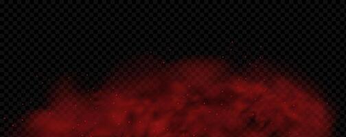A red explosion on a black background vector