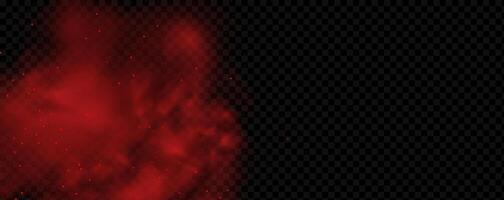 A red liquid is flowing out of a black background vector